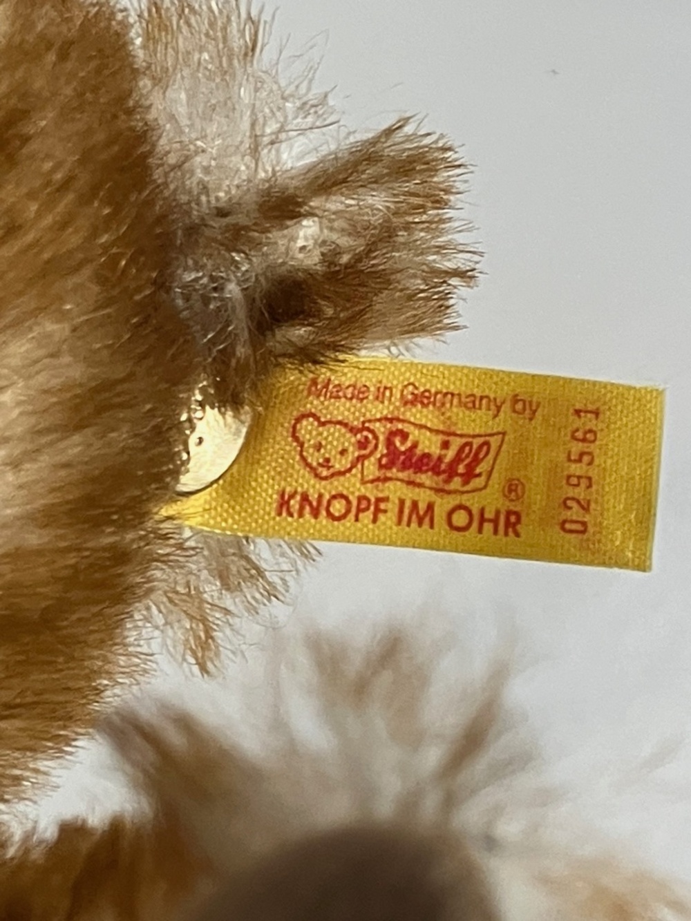 NEW w/tags  Historic Mini Teddy Bear Mohair Button & Paper Tag (Baby, Toddler) - Picture 6 of 8